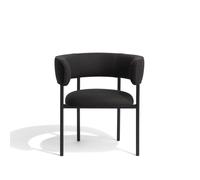 Møbel Copenhagen Font Spisebordsstol with Armrest Boucle Zero 0010/Black Frame