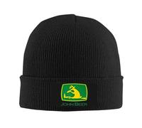 Mbesiiferu Men Knitted Hat John Beer Tractor Deere Black Beanie Cap Hats Size is: One Size