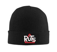 Mbesiiferu The Ruts Logo Knitted Hat - Black Beanie Cap Hats Size is: One Size