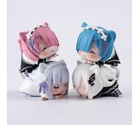 MBGKFNDP 3.5cm/1.37 inches Re:Life in a Different World from Zero Rem Action Figures PVC Material Toy Statue Suitable for Gifts