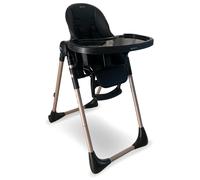 My Babiie MBHC9 Highchair from Birth - Newborn to 3 Years (15kg), Adjustable, 5 Recline Positions, 7 Height Settings, Removable Tray, Padded Seat, Foldable, Chair for Baby & Toddler - Rose Gold Black