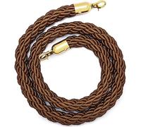 MBHHU 1M 1.5M 2M 2. 3M Barrier Rope 11 Colors, Queue Ropes With Hook For Posts Stands Divider Crowd Control Of Hotel, Safety, Golden Hook(Red,2M)(Brown,1.5M)