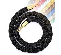 MBHHU 1M 1.5M 2M 2. 3M Barrier Rope 11 Colors, Queue Ropes With Hook For Posts Stands Divider Crowd Control Of Hotel, Safety, Golden Hook(Red,2M)(Black,2M)