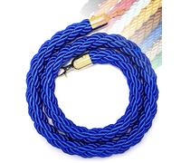 MBHHU 1M 1.5M 2M 2. 3M Barrier Rope 11 Colors, Queue Ropes With Hook For Posts Stands Divider Crowd Control Of Hotel, Safety, Golden Hook(Red,2M)(Blue,3M)
