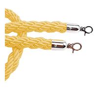 MBHHU Control Rope，Crowd Rope, Braided Hemp For Queue Divider, Safety Barrier, Twisted Line Barrier(Red,8ft/245cm)(Yellow,8ft/245cm)