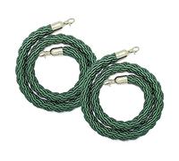 MBHHU Control Rope，Entrance Stanchion Rope Green, Crowd Woven Barrier, Queue Barriers Cord For Theaters, Party, Wedding, Exhibition, Bank(Green,2ft/0.6m)(Green,6ft/1.85m)