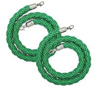MBHHU Control Rope,Entrance Stanchion Rope Green, Crowd Woven Barrier, Queue Barriers Cord For Theaters, Party, Wedding, Exhibition, Bank(Green,2ft/0.6m)(Green1,7ft/2.15m)