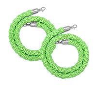 MBHHU Control Rope，Entrance Stanchion Rope Green, Crowd Woven Barrier, Queue Barriers Cord For Theaters, Party, Wedding, Exhibition, Bank(Green,2ft/0.6m)(Green2,4.9ft/1.5m)