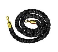 MBHHU Control Rope，VIP Stanchion Twist Rope Barriers, Durable Crowd Braided Hemp With Gold Hooks, Restaurant Hotels Hanging Rope(White,9ft/274cm)(Black,7ft/215cm)