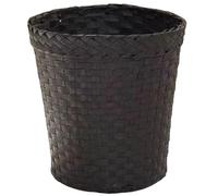 MBHHU Rattan Woven Waste Paper Bin Basket,Wicker Trash Can, Seagrass Wicker - Basket For Bedroom For Bathrooms And Bedrooms