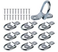 MBHHU Trailer Tie Down Bolt-On D Rings，Tie Down D Ring 10pcs D Rings Tie Down Anchors Pull Hook Stainless Steel Lashing Ring Load for Accessories