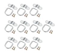 MBHHU Trailer Tie Down Bolt-On D Rings，Tie Down D Ring 10pcs D-Shaped Buckle Hook Truck Tie Down Ring Hardware Pull Tow Iron for Accessories