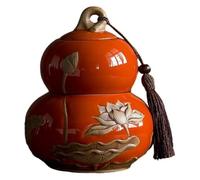 MBHHU Vintage Ceramic Tea Jar,Ge Kiln 750/1100ML Tibet Coffee Sugar Canisters Set Nuts Jars(Green,13x18/11X14CM)
