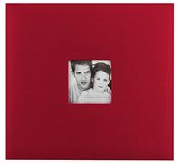 MBI Fashion Fabric Post Bound Album 12 x 12-Inch, Red, 12 by 12
