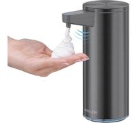 Mbillion Automatic Soap Dispenser, 200ml/6.8oz Touchless Foaming Soap Dispenser USB Rechargeable Dispenser, Electric 5 Levels Adjustable Foam Hand Dispenser Pump for Bathroom Kitchen (Dark Gray)
