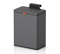 Mbillion Kitchen Compost Bin Hanging Trash Can with Lid 2.1 Gallon Stainless Steel Garbage Can for Kitchen Cabinet Door Mounted Trash Can Under Sink Door RV Bathroom,Brushed Black