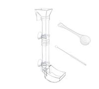 Mbiyhgt Shrimp Feeding Dish Set - Acrylic Shrimp Feeder, Transparent Aquarium Fish Shrimp Feeder | Assembled Shrimp Feeding Tube Feeding Dish Tray with Glass Dish and Suction Cup, Aquarium Fish Feeder