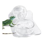 Mbiyhgta Bol d'eau reptile, rebord de mangeoire en gecko | Bac de nourriture en ventouse Gecko | Repoule d'alimentation des reptiles pour les lézards, les caméléons, les grenouilles d'arbres