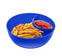 Mbiyhgta Chip and Dip Bowls,Anti-Soggy Serving Dish for Snack | Stackable Sauce Dipping Dish, Soup and Sandwich Plate Combo, Bread Dipping Bowls, Cracker Divided Platters
