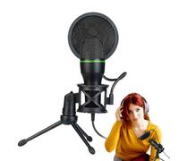 Mbiyhgta Condenser Microphone - RGB Condenser PC Recording for Music Streaming Podcast Audio Singing Video on Desktop/Laptop