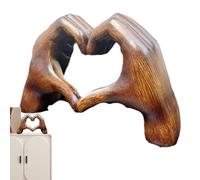 Mbiyhgta Heart Hands Figurine - Romantic Hands Sculpture, Contemporary Love Statue | Resin Love Finger Ornament, Boho-Inspired Wedding Accents, Decorative Resin Art for Shelving, 11x18.5x7cm