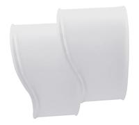 Mbiyhgta Lace Covers - 2X Silicone Shoelace Bands, Soccer Shoe Laces Protector, White, 2 Pack