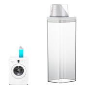 Mbiyhgta Laundry Pods Holder - High Capacity Laundry Liquid Box, Detergent Dispenser | Spill-Proof, Measuring Cup Lid Laundry Organizer and Storage for Liquid Soap, Powder, Fabric Conditioner