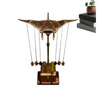 Mbiyhgta Mechanical Manta Ray - Wooden Electric Bionic Motion, Handcrafted Wooden Kinetiic Sculpture, Animated Marine Biological Display, Natural Timber Sea Automaton | Creature for Pilots Engineers