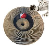 Mbiyhgta Organ Cat Scratching Board, Accordion Cat Scratching - Funny Cat Teaser Toys,Reversible Kitten Scratch Pad, Interactive Mental Exercise Tool for