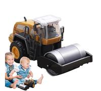 Mbiyhgta Simulation Road Roller Toy - 14/24.5cm Vehicle, Realistic Construction Grader, Road Roller With Front End And Rotating Beacon | Educational Toy For Kids Age 5+ Building STEM Play Gift