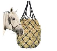Mbiyhgta Slow Feeding Horse Hay Bag - 40 Inch Slow Feed Bag, Metal Ring Hanging Design, 2 Inch Mesh Hole Diameter Spacing, Heavy Duty braiided Pe Polyethylene Fiber - for Horses Goats Sheep Livestock