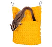 Mbiyhgta Small Pet Warm Bag for Sugar Gliders - Hanging Plush Pouch, Comfortable Nesting Bed, Insulated Soft Shelter, Portable Tiny Animal Retreat | Apartment Bedroom Living Room Pet House Spot