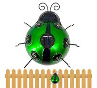 Mbiyhgta Solar Garden Light with Ladybird Stakes - Metal Adjustable Ladybug Decor for Outdoor Patio, Yard and Pathway