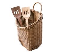 Mbiyhgta Woven Wall Baskets | Fruit Bread Storage Ornament,Artificial Woven Wall Flower Basket,for Indoor Outdoor Kitchen Nursery Front Door Home