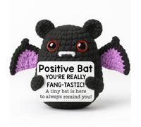MBL Positive Inspirational Bat Gifts - Small Cute Handmade Emotional Uplifting Support Knitted Bats for Women Kids Teens Friends Halloween Birthday Graduation Christmas Stocking Stuffers Presents