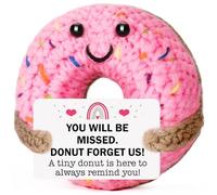 MBL Retirement Gifts for Women Men - Funny Crochet Donut Retirement Leaving Going Away Farewell Goodbye Promotion New Job Appreciation Present for Teacher Nurses Coworker Employee Boss Lady Retiree