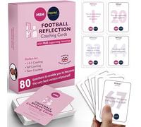 MBM 80 Football Reflection Cards - Sports Coaching Tools & Flash Cards for Athlete Development, Emotional Growth & Conversation Starters for Coaches and Managers