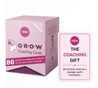 MBM Leadership - GROW Premium Coaching Cards for Managers, Coaches & HR | 80 goal-setting GROW coaching conversation cards in a premium gift box for new managers, team leaders, coaches, HR and L&D