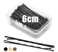 Mbmomnus 100pcs Bobby Pins 6cm Hair Grips for Thick Hair Black