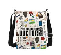 MBMSO Doctor TV Show Gifts Dr Who Crossbody Bag Trust Me I'm The Doctor Gifts Blue Police Box Gift Tardis Box Crossbody Purse, Doctor Tv Crossbody