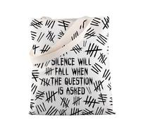 MBMSO Dr Who Merch Dr Who Tote Bag Dr Who Movie Gift for Dr Who Fan Shopping Bag Silence Will Fall When the Question Is Asked, Doctor Movie Tb, M