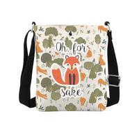 MBMSO Fox Crossbody Bag Animal Lover Gifts Oh for Fox Sake Crossbody Purse Forest Animal Gifts Wildlife Fox Print Bag (Fox Crossbody)