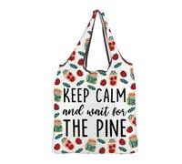 MBMSO Funny Canning Gifts for Canning Lovers Keep Calm and Wait for the Ping Canner Foldable Reusable Bag Canning Season Gift (Canning F-bag)