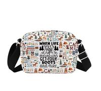 MBMSO Hiking Gifts Hiking Crossbody Bag Mountain Lover Gifts for Hiker Camper Mountain Adventure Gift Outdoor Travel Gift, Hiking Hb-cb