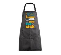 MBMSO Home Chef Apron Chef Inspired Gift Last Time I Cooked Hardly Anyone Got Sick Apron Funny Quotes Apron for Cooking Lover, Home Chef Apron-black, Standard