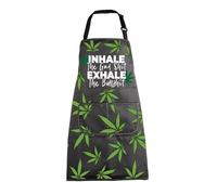 MBMSO Inhale the Good Exhale the Bullshit Apron, Weed Apron-b, Standard