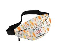 MBMSO Kayak Fanny Pack Kayaking Gifts for Kayakers Time Wasted at the Lake is Time Well Spent Kayak Waist Pack Lake Life Gift, Lake WB, L, Waist Packs