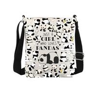 MBMSO Panda Lover Gifts Just a Girl Who Loves Pandas Crossbody Bag Small Animal Print Crossbody Purse Cute Panda Bear Gifts, Panda Lover Crossbody, Small Crossbody Sling Bag