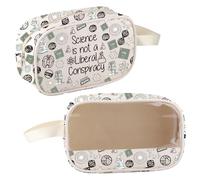 MBMSO Science Clear Bag Scientist Physicist Chemist Graduation Gift Science Is Not a Liberal Conspiracy Funny Pro-Science Gift, Science Clear Bag, Cosmetic Bag