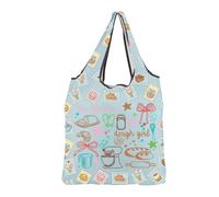MBMSO Sourdough Reusable Grocery Bag Life of a Dough Girl Bread Baking Gift for Baker Baking Master Gift Bread Foldable Tote, Dough Girl F-bag, L